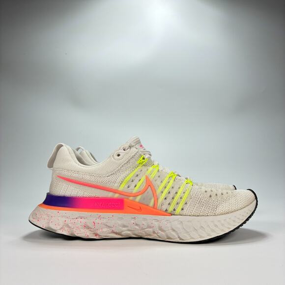 Nike React Infinity Run Flyknit 2 White Running Shoes DJ5928-001 Womens Size 6.5 - Picture 1 of 10
